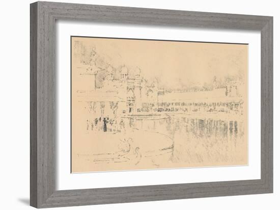 Auto-Lithograph by J. Pennell, C1877-1898, (1898)-Joseph Pennell-Framed Giclee Print