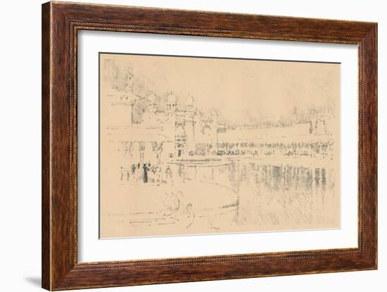 Auto-Lithograph by J. Pennell, C1877-1898, (1898)-Joseph Pennell-Framed Giclee Print