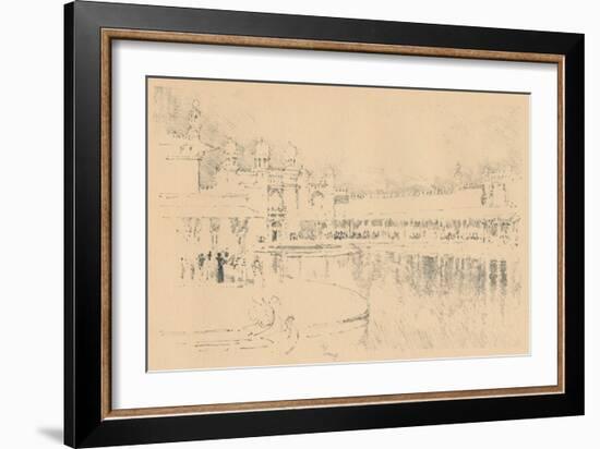 Auto-Lithograph by J. Pennell, C1877-1898, (1898)-Joseph Pennell-Framed Giclee Print