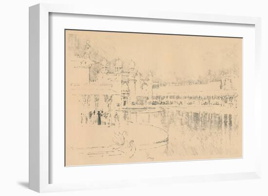 Auto-Lithograph by J. Pennell, C1877-1898, (1898)-Joseph Pennell-Framed Giclee Print