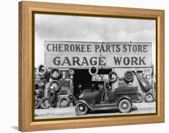 Auto Parts Shop, Atlanta, Georgia, c.1936-Walker Evans-Framed Stretched Canvas
