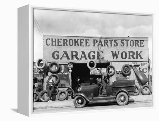 Auto Parts Shop, Atlanta, Georgia, c.1936-Walker Evans-Framed Stretched Canvas