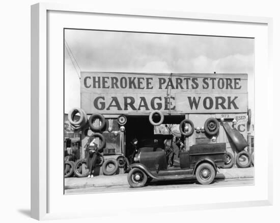 Auto Parts Shop, Atlanta, Georgia, c.1936-Walker Evans-Framed Photo