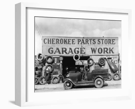 Auto Parts Shop, Atlanta, Georgia, c.1936-Walker Evans-Framed Photo