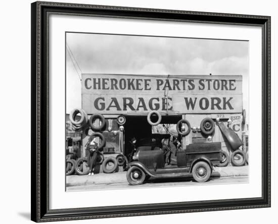 Auto Parts Shop, Atlanta, Georgia, c.1936-Walker Evans-Framed Photo