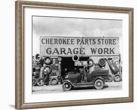 Auto Parts Shop, Atlanta, Georgia, c.1936-Walker Evans-Framed Photo