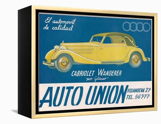 Auto Union Audi, Magazine Advertisement, USA, 1930-null-Framed Premier Image Canvas
