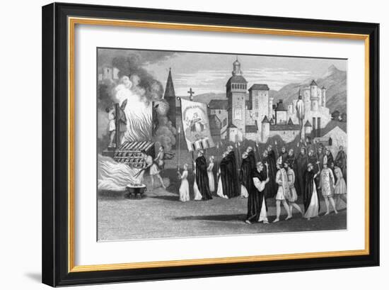 Autodafe at Cordoba-null-Framed Art Print