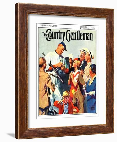 "Autograph for a Fan," Country Gentleman Cover, September 1, 1933-William Meade Prince-Framed Giclee Print