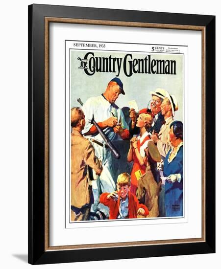 "Autograph for a Fan," Country Gentleman Cover, September 1, 1933-William Meade Prince-Framed Giclee Print