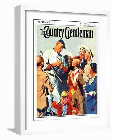 "Autograph for a Fan," Country Gentleman Cover, September 1, 1933-William Meade Prince-Framed Giclee Print