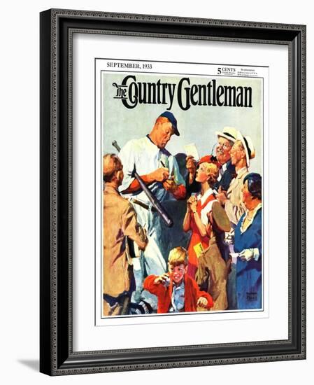 "Autograph for a Fan," Country Gentleman Cover, September 1, 1933-William Meade Prince-Framed Giclee Print