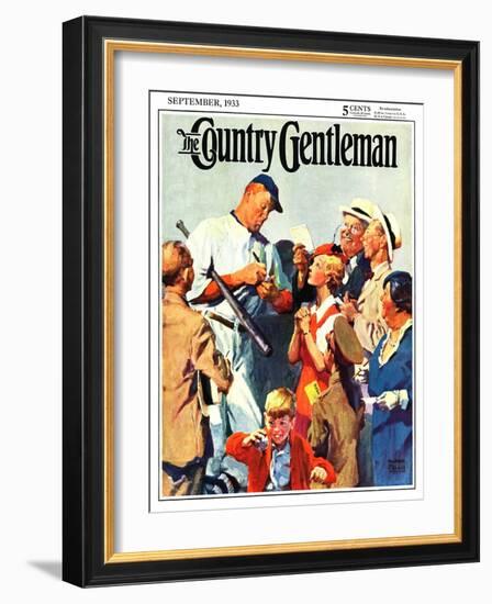 "Autograph for a Fan," Country Gentleman Cover, September 1, 1933-William Meade Prince-Framed Giclee Print