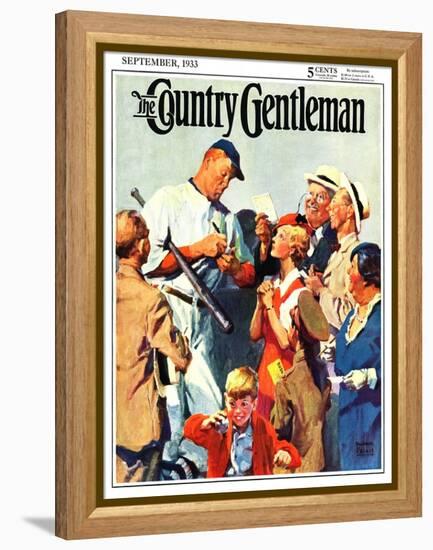 "Autograph for a Fan," Country Gentleman Cover, September 1, 1933-William Meade Prince-Framed Premier Image Canvas