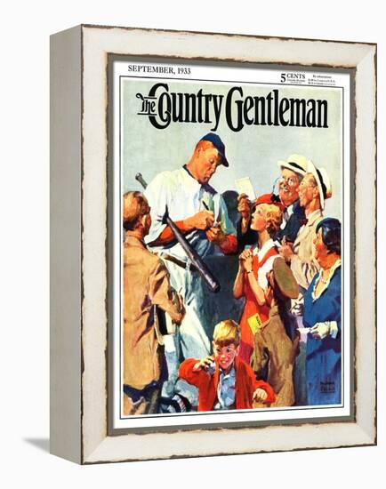 "Autograph for a Fan," Country Gentleman Cover, September 1, 1933-William Meade Prince-Framed Premier Image Canvas