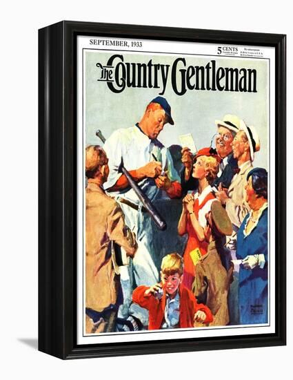 "Autograph for a Fan," Country Gentleman Cover, September 1, 1933-William Meade Prince-Framed Premier Image Canvas