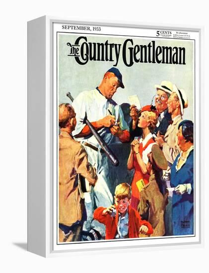 "Autograph for a Fan," Country Gentleman Cover, September 1, 1933-William Meade Prince-Framed Premier Image Canvas