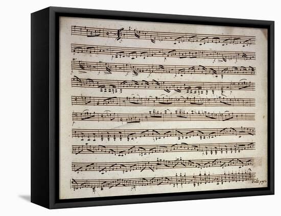 Autograph Music Score by Giovanni Battista Viotti-null-Framed Premier Image Canvas