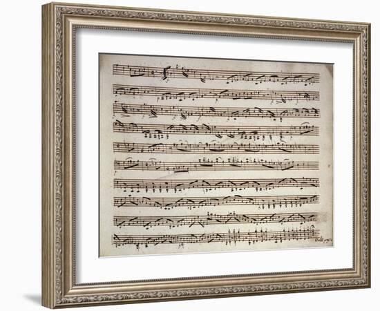 Autograph Music Score by Giovanni Battista Viotti-null-Framed Giclee Print