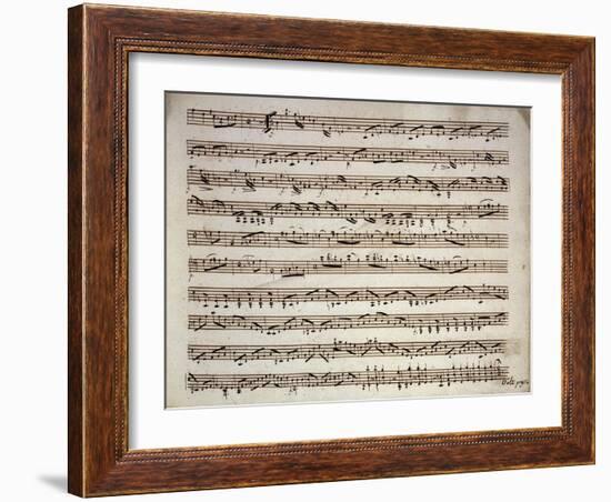 Autograph Music Score by Giovanni Battista Viotti-null-Framed Giclee Print