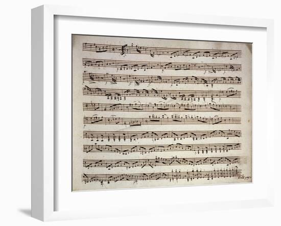 Autograph Music Score by Giovanni Battista Viotti-null-Framed Giclee Print