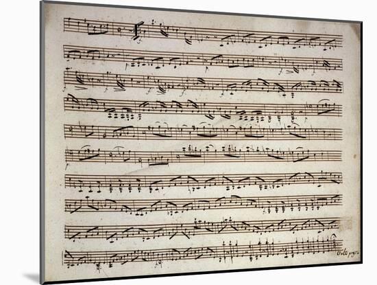 Autograph Music Score by Giovanni Battista Viotti-null-Mounted Giclee Print