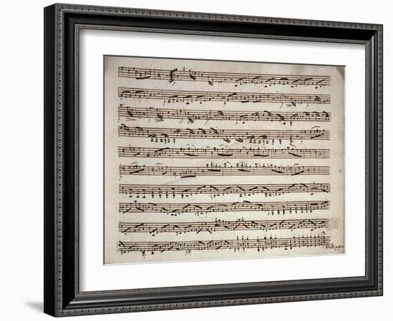 Autograph Music Score by Giovanni Battista Viotti-null-Framed Giclee Print