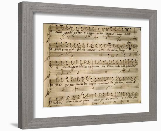 Autograph Music Score of Agrippina, 1708-Nicola Antonio Porpora-Framed Giclee Print