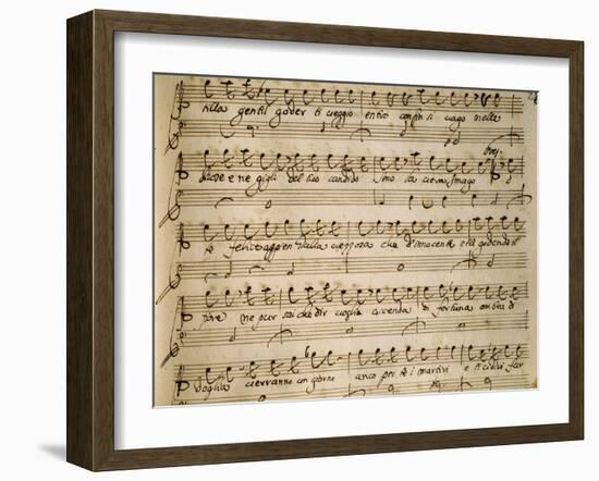 Autograph Music Score of Agrippina, 1708-Nicola Antonio Porpora-Framed Giclee Print