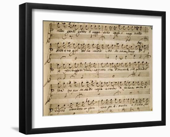 Autograph Music Score of Agrippina, 1708-Nicola Antonio Porpora-Framed Giclee Print