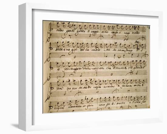 Autograph Music Score of Agrippina, 1708-Nicola Antonio Porpora-Framed Giclee Print