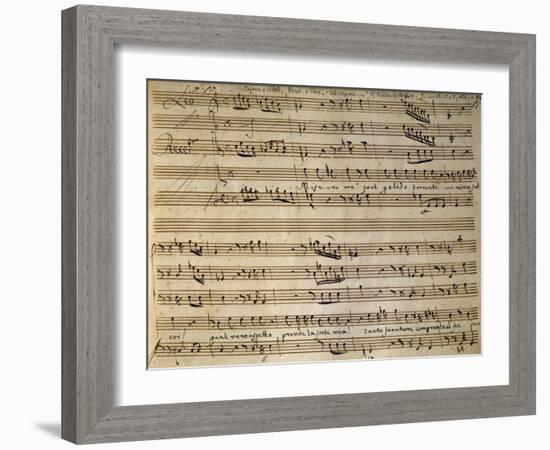 Autograph Music Score of Cain and Abel-Leonardo Leo-Framed Giclee Print