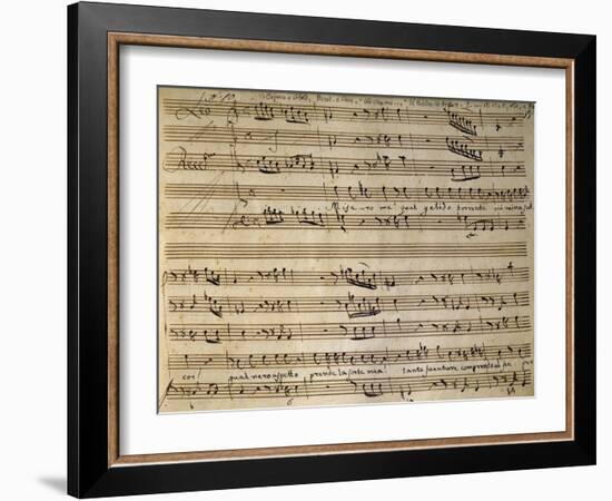 Autograph Music Score of Cain and Abel-Leonardo Leo-Framed Giclee Print