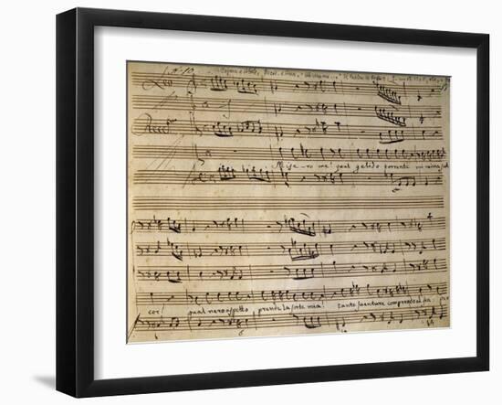 Autograph Music Score of Cain and Abel-Leonardo Leo-Framed Giclee Print