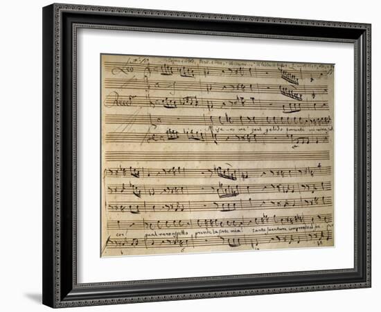 Autograph Music Score of Cain and Abel-Leonardo Leo-Framed Giclee Print