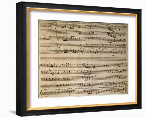 Autograph Music Score of Cain and Abel-Leonardo Leo-Framed Giclee Print