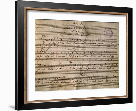 Autograph Music Score of Dido-Giovanni Paisiello-Framed Giclee Print