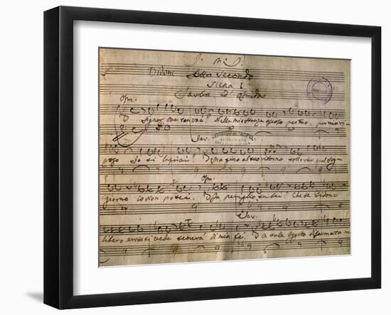 Autograph Music Score of Dido-Giovanni Paisiello-Framed Giclee Print