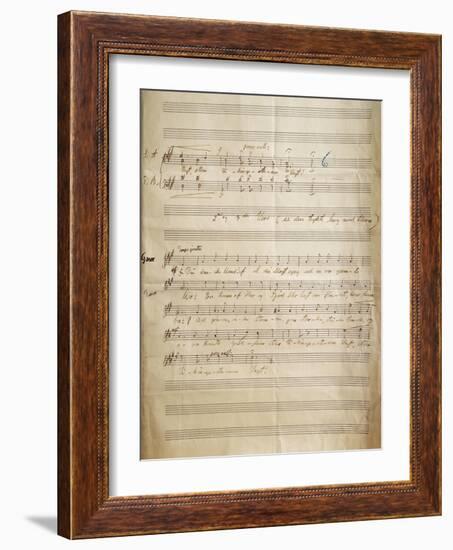 Autograph Music Score of Faedrelandssang-null-Framed Giclee Print