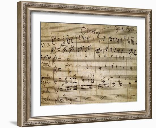 Autograph Music Score of Il Duello Comico-null-Framed Giclee Print