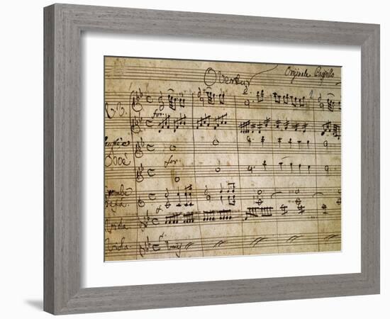 Autograph Music Score of Il Duello Comico-null-Framed Giclee Print