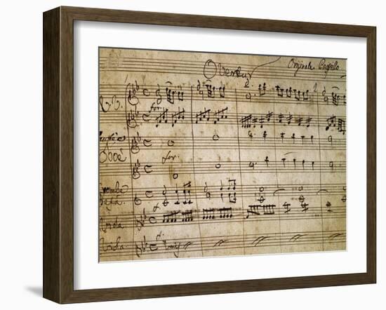 Autograph Music Score of Il Duello Comico-null-Framed Giclee Print