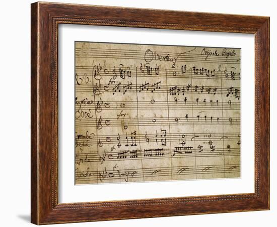 Autograph Music Score of Il Duello Comico-null-Framed Giclee Print