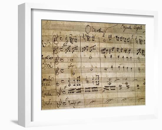 Autograph Music Score of Il Duello Comico-null-Framed Giclee Print