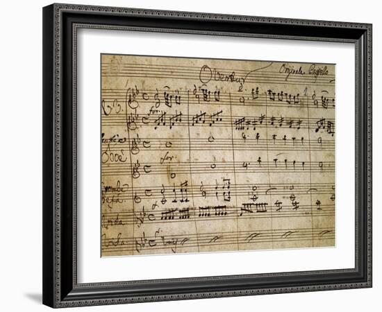 Autograph Music Score of Il Duello Comico-null-Framed Giclee Print