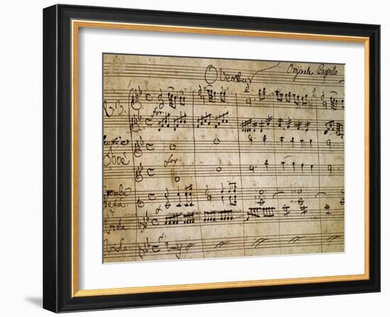 Autograph Music Score of Il Duello Comico-null-Framed Giclee Print