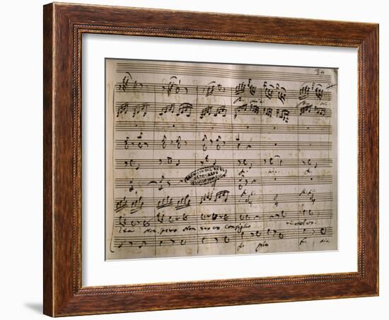 Autograph Music Score of La Daunia Felice-Giovanni Paisiello-Framed Giclee Print