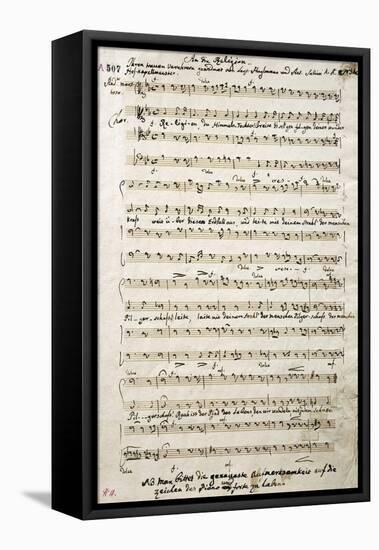 Autograph Music Score of Oratorium-Antonio Salieri-Framed Premier Image Canvas