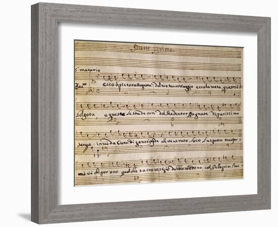 Autograph Music Score of Saint Helena at Calvary Oratorio, 1734-Leonardo Leo-Framed Giclee Print