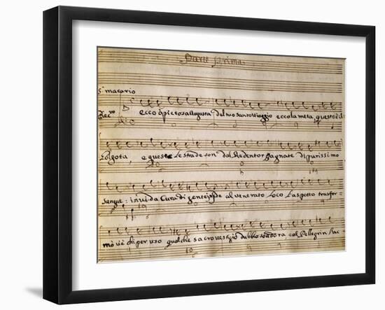 Autograph Music Score of Saint Helena at Calvary Oratorio, 1734-Leonardo Leo-Framed Giclee Print